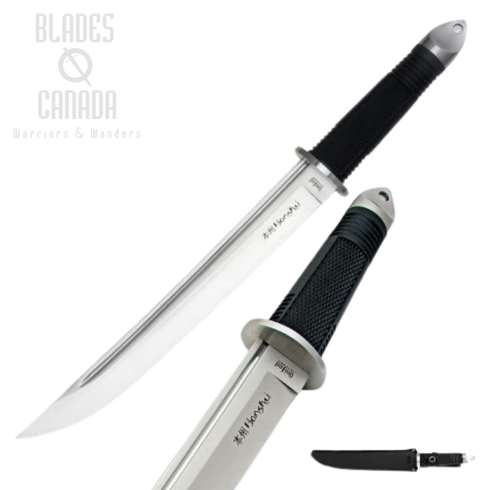 Honshu Tanto Fixed Blade Knife, Full Tang, Leather Sheath, UC2629